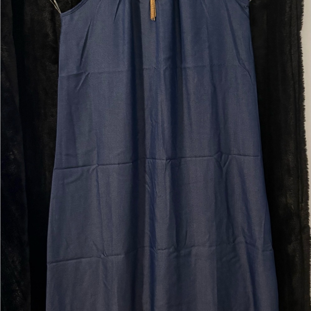 Mlle Gabrielle Navy and White Textured Fabric